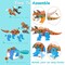 DIY Dinosaur Construction Building Block Assembly Toys with Electric Drill